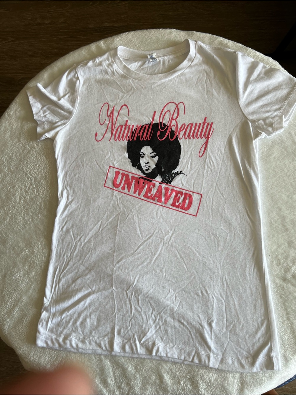 United Colors Of Benetton White Graphic 'Natural Beauty Unweaved' Tee